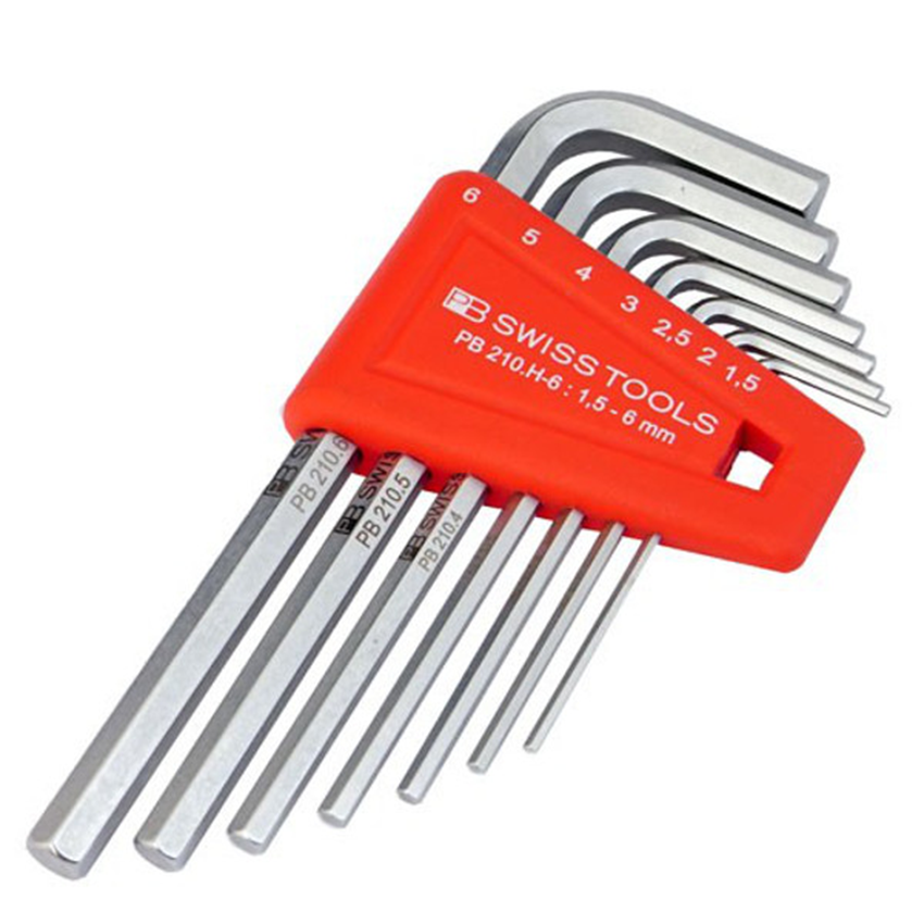 PB SWISS Long Hex key L-wrench sets for hexagon socket screws 211 H-6.15-6 mm